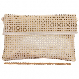 Lazer Cut Clutch Zilver-Goud