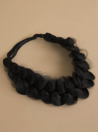 Brede Vlecht Haarband Onyx