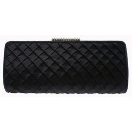 Clutch met Plooitjes Zwart