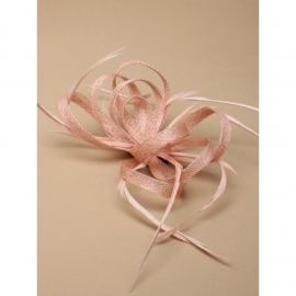 Nude Sinamay "Strik" Fascinator