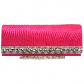 Hard Cased Clutch Fuchsia Roze