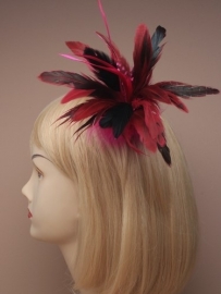 Donker Roze Veren Fascinator