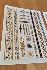 Metallic Tattoos 1 Goud & Zwart