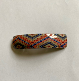Haarspeld Ruit Oranje Blauw