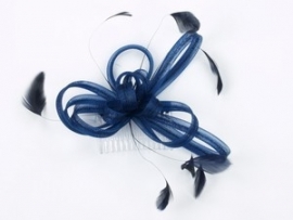 Navy Blauwe Fascinator