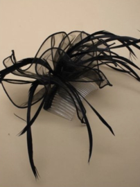 Volle Fascinator Zwart