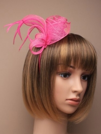 Sinamay Haarband Roze