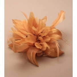 Goudkleurige Bloem Fascinator