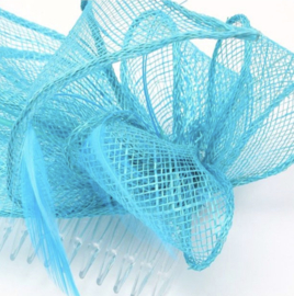 Turquoise Sinamay Fascinator