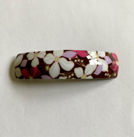 Bruine Haarspeld Bloemen Fuchsia