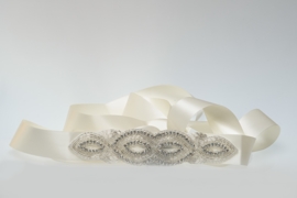 Art Deco Bruids Ceintuur Ivoor