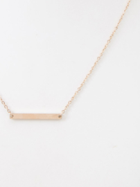 korte ketting met balkje (5cm) / rosé