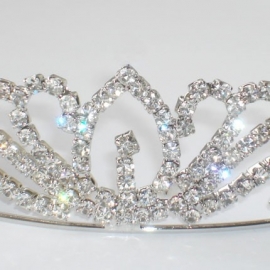 Rhodium Swirls Tiara