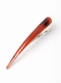 Lange Haarclip Bruin Zilver