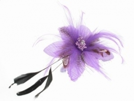 Lila Veren Bloem Fascinator