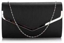 Zwarte Faux Leather Clutch