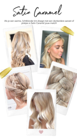 Visgraat Vlecht Haarband Satin Caramel