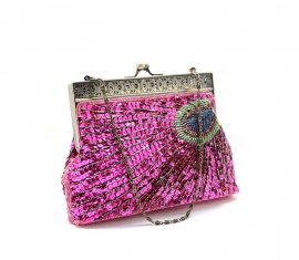 Fuchsia Pauwenveer Clutch