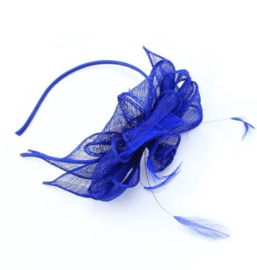 Sinamay Haarband Kobalt Blauw
