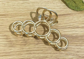 Metalen Haarklem Cirkels Goud