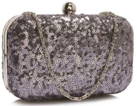 Pailletten Clutch Zilver