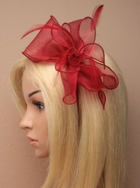 Bordeaux Rode Fascinator Haarband