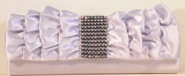 Ruffled Clutch Zilver