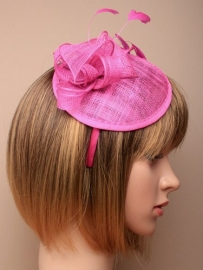 Fuchsia Sinamay Fascinator