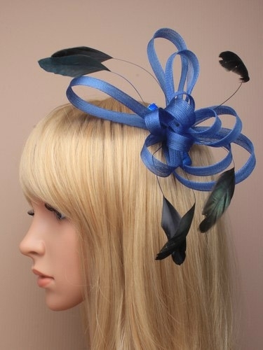 in stand houden Meyella onderschrift Blauwe Navy Turquoise Fascinator Blauw Fashion Hair Accessories.nl