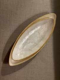 Capiz schelp schaaltjes met goud randje ovaal