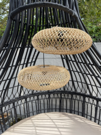 Plafondlamp rotan datar 50 cm