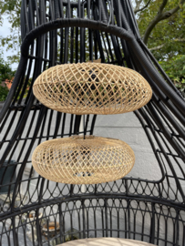 Plafondlamp rotan datar 50 cm