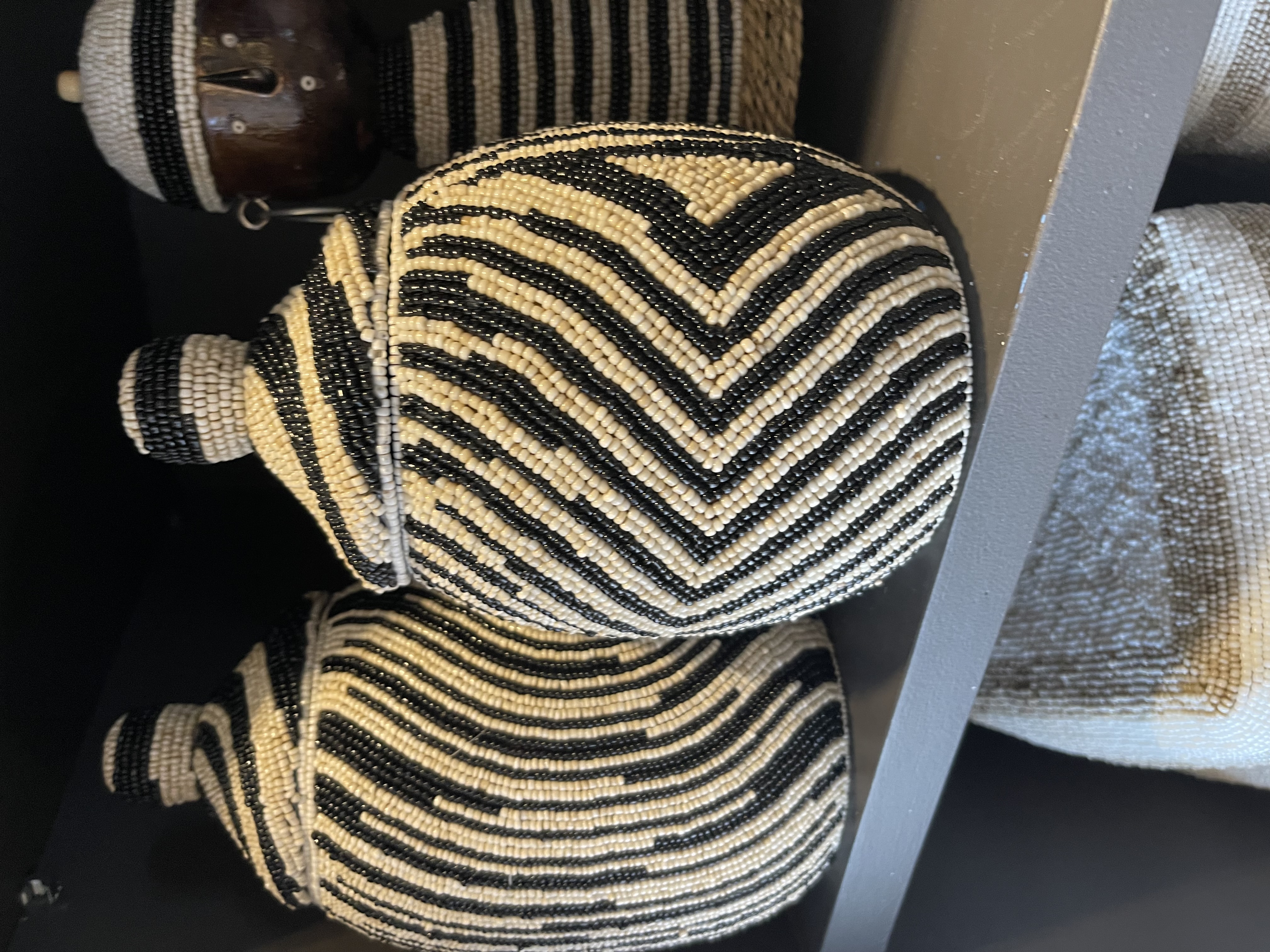 Kralen deco  potten met deksel woondecoratie