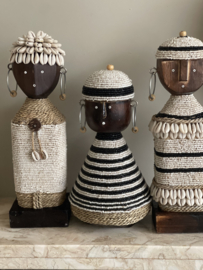 Unieke Glaskralen Namji pop gestreept