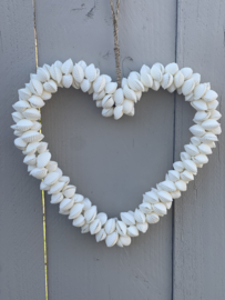 Schelpen hart woondecoratie "Love"