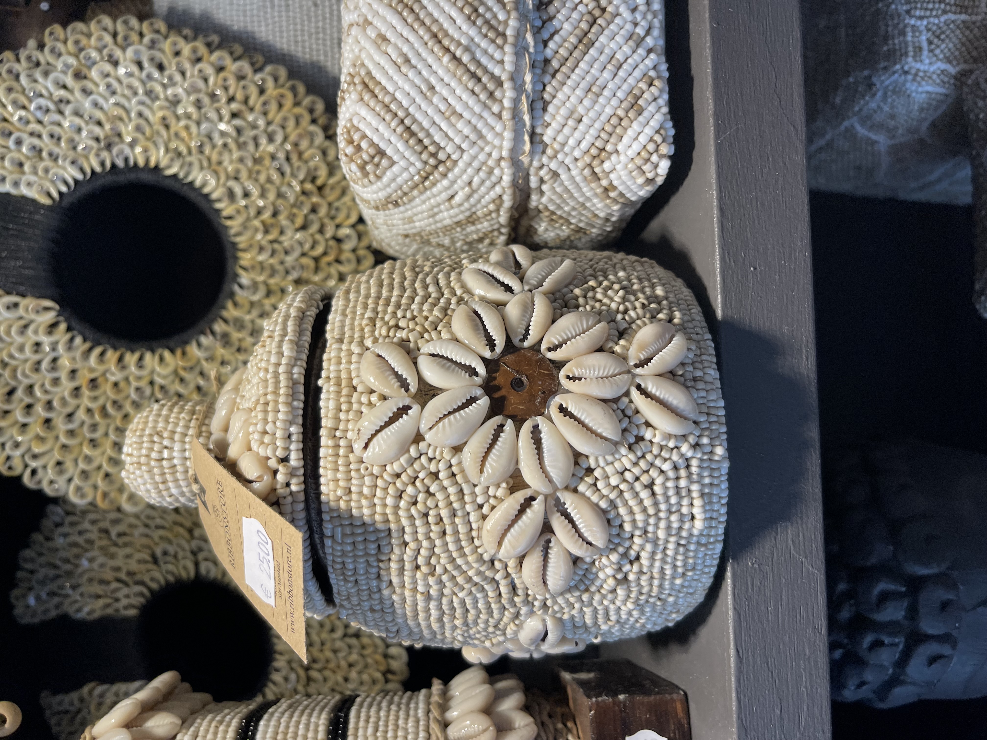 Kralen deco  potten met deksel woondecoratie