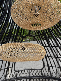 Plafondlamp rotan datar 50 cm
