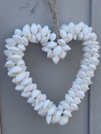 Schelpen hart woondecoratie "Love"