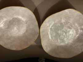 Capiz schelp schaal met goud randje 