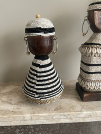 Unieke Glaskralen Namji pop gestreept