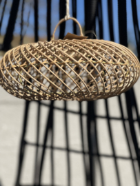 Plafondlamp rotan datar 30 cm