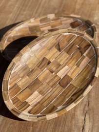 BB Mozaïek houten ovalen schaal