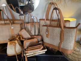 Lederen rotan dames tas