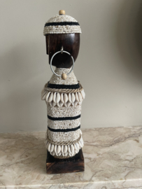 Unieke Glaskralen Namji pop gestreept