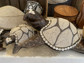 Cowrie kralen Seaturtle Houtsnijwerk LARGE