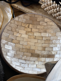 Capiz schaaltje rond 16 cm