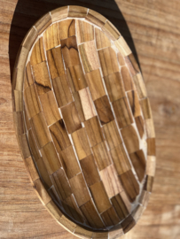 BB Mozaïek houten ovalen schaal