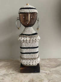 Unieke Glaskralen Namji pop gestreept