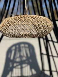 Plafondlamp rotan datar 30 cm