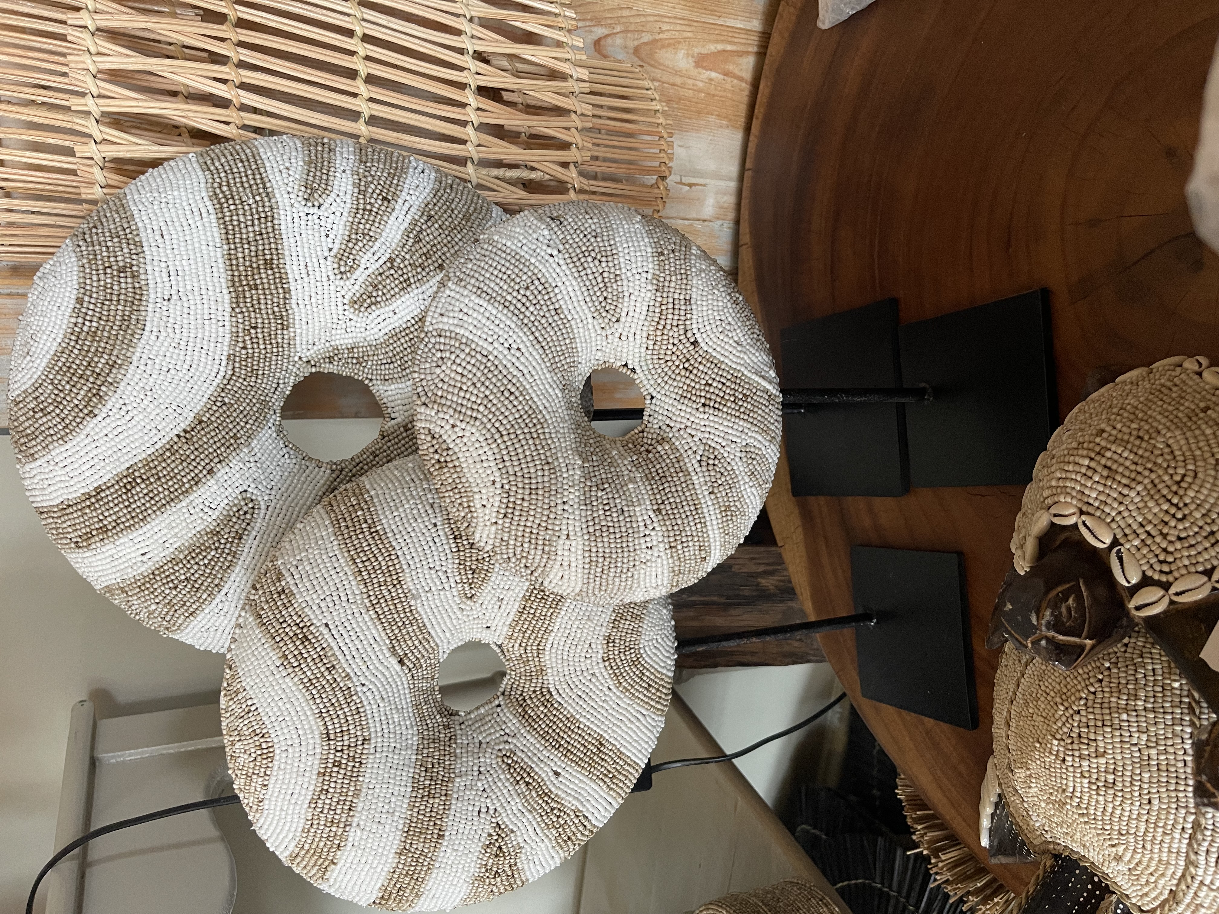 Donut Zebra kralen ornament op standaard